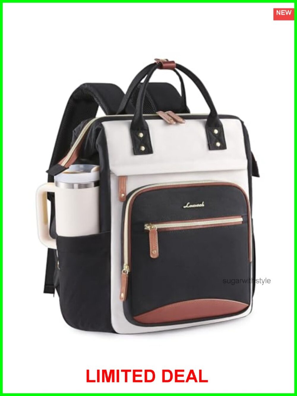 LOVEVOOK 15.6 Inch Laptop Backpack Women Work Travel Water Resistant